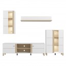 ΚΕΝΤΡΟ ΨΥΧΑΓΩΓΙΑΣ-ΣΥΝΘΕΣΗ PECKHAM ΛΕΥΚΟ-OAK 260x40x183εκ