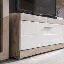 ΚΕΝΤΡΟ ΨΥΧΑΓΩΓΙΑΣ-ΣΥΝΘΕΣΗ ROSSO GREY OAK-ΛΕΥΚΗ ΛΑΚΑ 266x41x186εκ