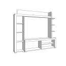 ΚΕΝΤΡΟ ΨΥΧΑΓΩΓΙΑΣ-ΣΥΝΘΕΣΗ RUBI ARTISAN / ΜΑΥΡΟ 172x33x157εκ