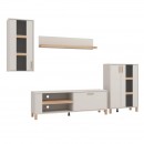 ΚΕΝΤΡΟ ΨΥΧΑΓΩΓΙΑΣ-ΣΥΝΘΕΣΗ SHEFFIELD CASMERE/ARTISAN OAK 289x40x181εκ