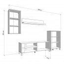 ΚΕΝΤΡΟ ΨΥΧΑΓΩΓΙΑΣ-ΣΥΝΘΕΣΗ SHEFFIELD CASMERE/ARTISAN OAK 289x40x181εκ