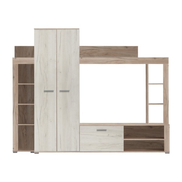ΚΕΝΤΡΟ ΨΥΧΑΓΩΓΙΑΣ-ΣΥΝΘΕΣΗ TALIN GREY OAK/WHITE OAK 233x35x185εκ