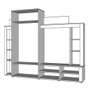 ΚΕΝΤΡΟ ΨΥΧΑΓΩΓΙΑΣ-ΣΥΝΘΕΣΗ TALIN GREY OAK/WHITE OAK 233x35x185εκ