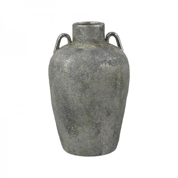 ΚΕΡΑΜΙΚΟ ΒΑΖΟ Fylliana FL134036 ΑΣΗΜΙ-ΓΚΡΙ 18x29εκ