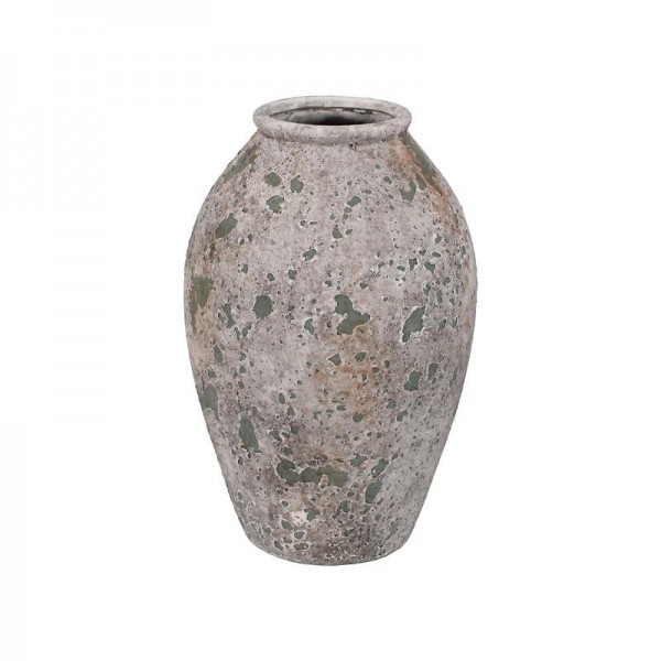 ΚΕΡΑΜΙΚΟ ΒΑΖΟ Fylliana FL18054 ΜΠΕΖ-ΚΑΦΕ-ΠΡΑΣΙΝΟ ΧΡΩΜΑ 19x19x29εκ