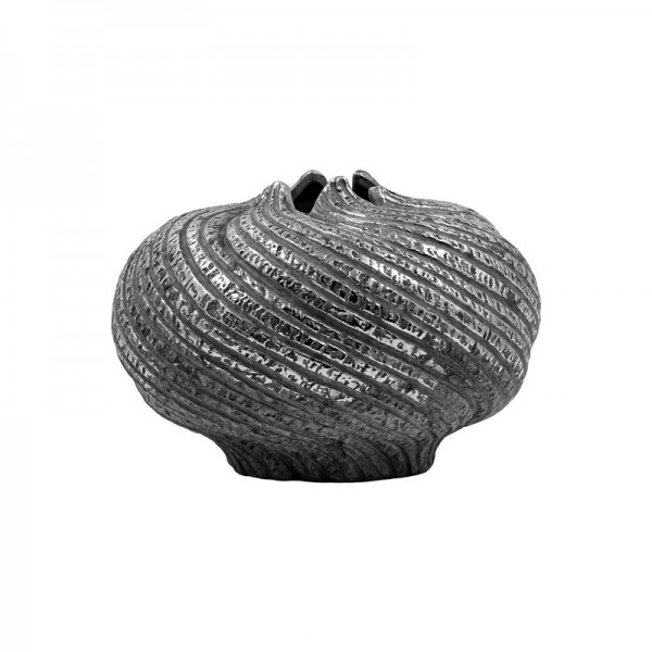 ΚΕΡΑΜΙΚΟ ΒΑΖΟ Fylliana FL3228 ΓΚΡΙ-ΑΣΗΜΙ ΧΡΩΜΑ 22x15εκ