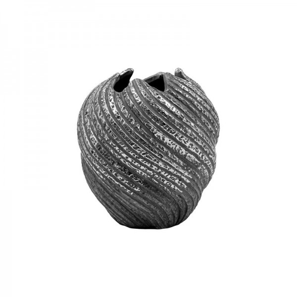 ΚΕΡΑΜΙΚΟ ΒΑΖΟ Fylliana FL3229 ΓΚΡΙ-ΑΣΗΜΙ ΧΡΩΜΑ 18x19εκ