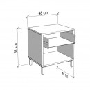 ΚΟΜΟΔΙΝΟ ALERIA NO1F ΛΕΥΚΟ ΧΡΩΜΑ 48x40x52εκ