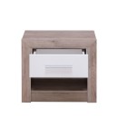 ΚΟΜΟΔΙΝΟ Astor NO1F Grey Oak - Λευκή Λάκα 53x35x46εκ