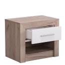 ΚΟΜΟΔΙΝΟ Astor NO1F Grey Oak - Λευκή Λάκα 53x35x46εκ