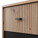 ΚΟΜΟΔΙΝΟ AVIGNON ΝΟ2F ARTISAN OAK-ΜΑΥΡΟ ΧΡΩΜΑ 48x40x52εκ