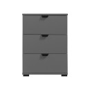 ΚΟΜΟΔΙΝΟ DUERO 3F ΓΚΡΙ ΓΡΑΦΙΤΗ 45x40x63εκ