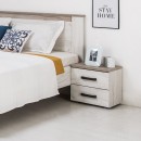 ΚΟΜΟΔΙΝΟ Kent ΝΟ GREY OAK/WHITE OAK 45x34x43εκ