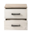 ΚΟΜΟΔΙΝΟ Kent ΝΟ GREY OAK/WHITE OAK 45x34x43εκ