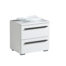 ΚΟΜΟΔΙΝΟ KSANTI NO2F ΛΕΥΚΟ-ΛΕΥΚΗ ΛΑΚΑ 44.5x33.5x42.5εκ