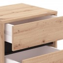 ΚΟΜΟΔΙΝΟ MARRON NO2F ARTISAN OAK/ΜΑΥΡΟ ΜΑΤΤ ΧΡΩΜΑ 48x40x52εκ