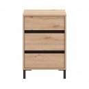 ΚΟΜΟΔΙΝΟ MARRON NO3F ARTISAN OAK/ΜΑΥΡΟ ΜΑΤΤ ΧΡΩΜΑ 48x40x71εκ