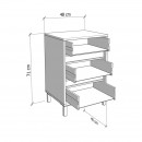 ΚΟΜΟΔΙΝΟ MARRON NO3F ARTISAN OAK/ΜΑΥΡΟ ΜΑΤΤ ΧΡΩΜΑ 48x40x71εκ