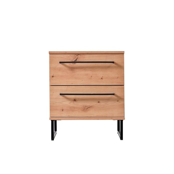 ΚΟΜΟΔΙΝΟ SARDINIA NO2F ARTISAN OAK / ΜΑΥΡΟ 45.5x35x54εκ