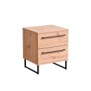 ΚΟΜΟΔΙΝΟ SARDINIA NO2F ARTISAN OAK / ΜΑΥΡΟ 45.5x35x54εκ