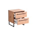 ΚΟΜΟΔΙΝΟ SARDINIA NO2F ARTISAN OAK / ΜΑΥΡΟ 45.5x35x54εκ