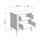 ΚΟΜΟΔΙΝΟ SERDICA NO2F CASHMERE ΧΡΩΜΑ 52x40x56εκ