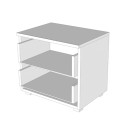 ΚΟΜΟΔΙΝΟ Uni NO2F Λευκό 44,5x33,5x43εκ