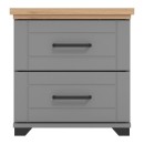 ΚΟΜΟΔΙΝΟ VALENCIA ΓΚΡΙ-ARTISAN OAK-ΓΚΡΙ ΜΑΤ 46x41x47.5εκ