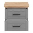 ΚΟΜΟΔΙΝΟ VALENCIA ΓΚΡΙ-ARTISAN OAK-ΓΚΡΙ ΜΑΤ 46x41x47.5εκ
