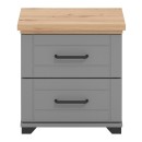 ΚΟΜΟΔΙΝΟ VALENCIA ΓΚΡΙ-ARTISAN OAK-ΓΚΡΙ ΜΑΤ 46x41x47.5εκ