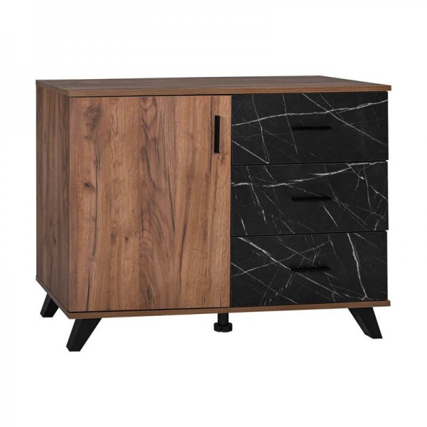 ΚΟΜΟΤΑ Fylliana Miami TOBACCO ΜΕ BLACK MARBLE ΧΡΩΜΑ 106x40x84εκ