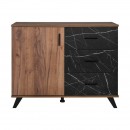 ΚΟΜΟΤΑ Fylliana Miami TOBACCO ΜΕ BLACK MARBLE ΧΡΩΜΑ 106x40x84εκ