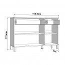 ΚΟΜΟΤΑ-ΜΠΟΥΦΕΣ ALMOND 115 3K2F3V ARTISAN OAK ΧΡΩΜΑ 116x35x78εκ