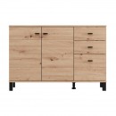 ΚΟΜΟΤΑ-ΜΠΟΥΦΕΣ ALMOND 115 3K3F2V ARTISAN OAK ΧΡΩΜΑ 116x35x78εκ