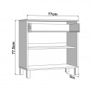 ΚΟΜΟΤΑ-ΜΠΟΥΦΕΣ ALMOND 77 2K1F2V ARTISAN OAK ΧΡΩΜΑ 77x35x78εκ