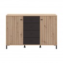 ΚΟΜΟΤΑ-ΜΠΟΥΦΕΣ Avignon 138 3K4F2V ARTISAN OAK-ΜΑΥΡΟ ΧΡΩΜΑ 139x40x90εκ