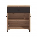 ΚΟΜΟΤΑ-ΜΠΟΥΦΕΣ Avignon 80 2K1F2V ARTISAN OAK-ΜΑΥΡΟ ΧΡΩΜΑ 80x40x90εκ