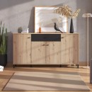 ΚΟΜΟΤΑ-ΜΠΟΥΦΕΣ Avignon AVIGNON 170 4K1F4V ARTISAN OAK-ΜΑΥΡΟ ΧΡΩΜΑ 170x40x90εκ