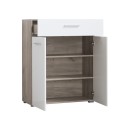 ΚΟΜΟΤΑ-ΜΠΟΥΦΕΣ Beny 2K1F GREY OAK-ΛΕΥΚΗ ΛΑΚΑ 79x35x97,5εκ