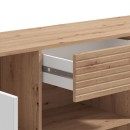 ΚΟΜΟΤΑ ΜΠΟΥΦΕΣ BRETAGNA 3K1F ARTISAN OAK-ΛΕΥΚΟ HIGH GLOSS FOIL 173x41,5x87,5εκ a.p.r