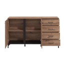 ΚΟΜΟΤΑ-ΜΠΟΥΦΕΣ CORSICA 3K4F FLAGSTAFF OAK-ΜΑΥΡΟ 159x42x92εκ
