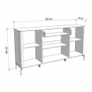 ΚΟΜΟΤΑ-ΜΠΟΥΦΕΣ DARWEN 180 4K1F4V CASHMERE/ARTISAN OAK/CASHMERE MATT FOIL 180x40x90εκ