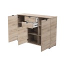 ΚΟΜΟΤΑ-ΜΠΟΥΦΕΣ DUERO 3K2F GREY OAK 135x40x95εκ