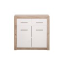 ΚΟΜΟΤΑ-ΜΠΟΥΦΕΣ Etna 2K2F Grey Oak-Λευκή Λάκα 93x35x90.5εκ