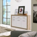 ΚΟΜΟΤΑ-ΜΠΟΥΦΕΣ Etna 3K3F Grey Oak - Λευκή Λάκκα 133x35x90.5εκ