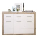 ΚΟΜΟΤΑ-ΜΠΟΥΦΕΣ Etna 3K3F Grey Oak - Λευκή Λάκκα 133x35x90.5εκ