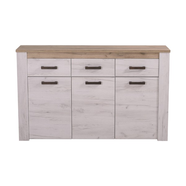 ΚΟΜΟΤΑ-ΜΠΟΥΦΕΣ Kent 160 3Κ3F GREY OAK/WHITE OAK 160x37x98εκ knt