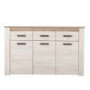 ΚΟΜΟΤΑ-ΜΠΟΥΦΕΣ Kent 160 3Κ3F GREY OAK/WHITE OAK 160x37x98εκ knt