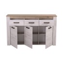 ΚΟΜΟΤΑ-ΜΠΟΥΦΕΣ Kent 160 3Κ3F GREY OAK/WHITE OAK 160x37x98εκ knt