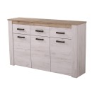 ΚΟΜΟΤΑ-ΜΠΟΥΦΕΣ Kent 160 3Κ3F GREY OAK/WHITE OAK 160x37x98εκ knt